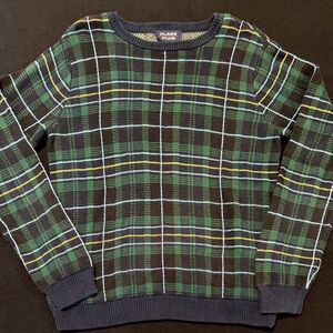 Class Club 100% Cotton Crew Neck Blue/Green Plaid‎ Wonens sz 20 XXL